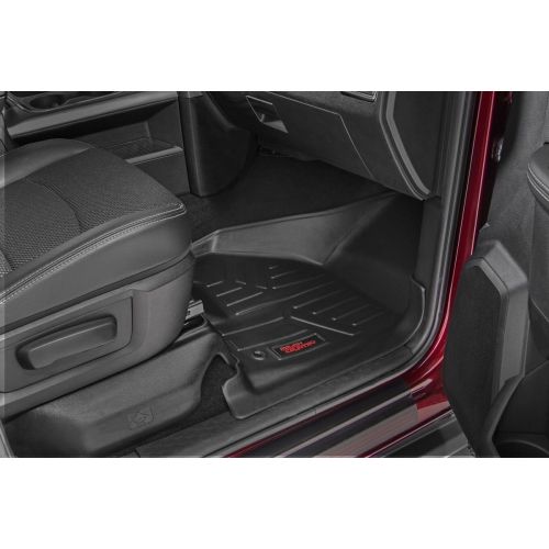  33 Rough Country Floor Liners (fits) 2012-2018 RAM Truck Quad Reg Cab 1st Row Black Weather Rugged Mats M-3121