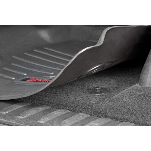  33 Rough Country Floor Liners (fits) 2012-2018 RAM Truck Quad Reg Cab 1st Row Black Weather Rugged Mats M-3121