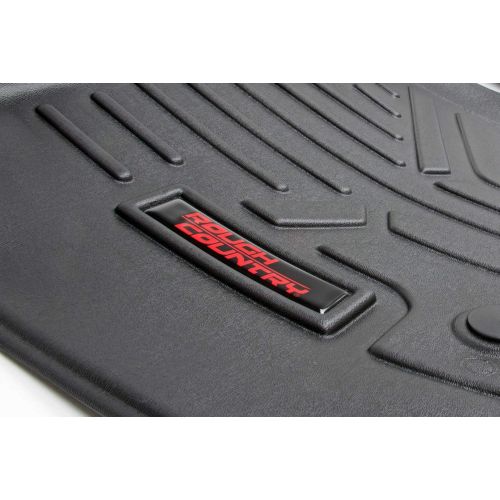  33 Rough Country Floor Liners (fits) 2012-2018 RAM Truck Quad Reg Cab 1st Row Black Weather Rugged Mats M-3121