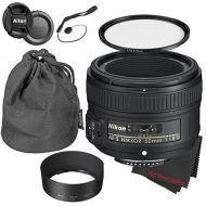 33rd Street Camera AF-S 50mm f/1.8G Lens Bundle with Hood & Case, UV-Ultraviolet Protection Filter, Cloth and Lens Cap Keeper