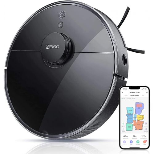  [아마존베스트]360 S7 Pro Robot Vacuum and Mop, LiDAR Mapping, 2650 Pa, Multi-Floor Mapping, Selective Room Cleaning, No-Mop Zones, Low Pile Carpet, Works with Alexa