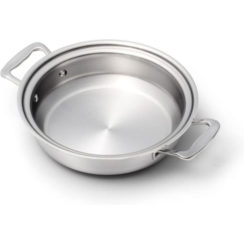  360 Saute Pan 2.3 Quart with Lid, Stainless Steel Cookware, Induction Cookware, Hand Crafted in the United States