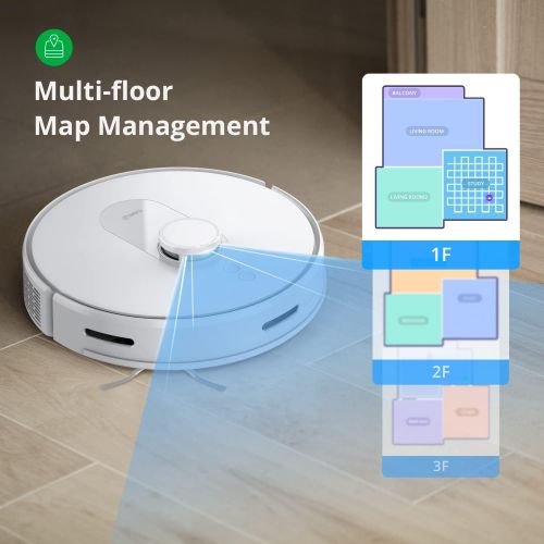  Robot Vacuum and Mop, LiDAR Navigation, 2700Pa Strong Suction, 360 S8 Robotic Vacuum Cleaner, Multi-Floor Mapping, No-Go Zones, Compatible with Alexa and Google Assistant, Ideal fo