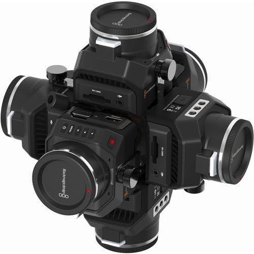  360RIZE 360 Video 4, 5 or 6-Camera 360 Video rig for Blackmagic Design Micro Cinema 2K and Micro Cinema Studio 4K Cameras Black