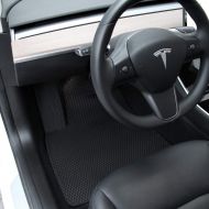 3D TeslaShop All Weather Floor Mats Custom Fit for Tesla Model 3 - Complete Set - Black