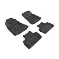 3D MAXpider Complete Set Custom Fit Floor Mat for Select Lexus Models - Classic Carpet (Black)
