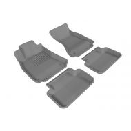 3D MAXpider Complete Set Custom Fit All-Weather Floor Mat for Select Audi A4/S4/RS4 Models - Kagu Rubber (Gray)