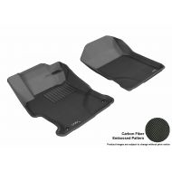 3D MAXpider Front Row Custom Fit All-Weather Floor Mat for Select Honda Civic Models - Kagu Rubber (Black)