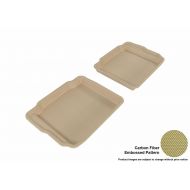 3D MAXpider Second Row Custom Fit All-Weather Floor Mat for Select Ford Taurus Models - Kagu Rubber (Tan)