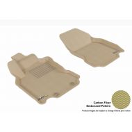 3D MAXpider Front Row Custom Fit All-Weather Floor Mat for Select Nissan Cube Models - Kagu Rubber (Tan)