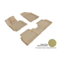3D MAXpider All 2 Row Custom Fit Floor Mat for Select Hyundai Tucson Models - Kagu Rubber (Tan)