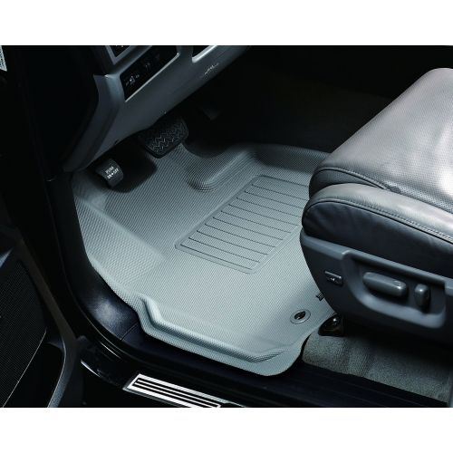  3D MAXpider Front Row Custom Fit All-Weather Floor Mat for Select Ford Fusion Models - Kagu Rubber (Gray)