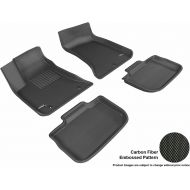 3D MAXpider Complete Set Custom Fit All-Weather Floor Mat for Select Chrysler 300/300C RWD Models - Kagu Rubber (Black)