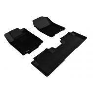 3D MAXpider L1HD04301509 Complete Set Custom Fit All-Weather Kagu Series Floor Mats in Black Select Honda CR-V Models