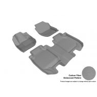 3D MAXpider Complete Set Custom Fit All-Weather Floor Mat for Select Honda HR-V Models - Kagu Rubber (Gray)