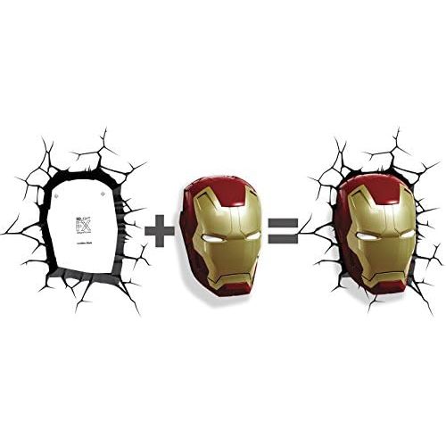  [아마존베스트]3DLightFX Marvel Avengers Iron Man Mask 3D Deco Light