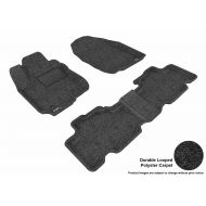 3D MAXpider Complete Set Custom Fit Floor Mat for Select Toyota RAV4 Models - Classic Carpet (Black)