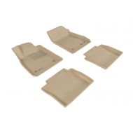 3D MAXpider Complete Set Custom Fit All-Weather Floor Mat for Select Chevrolet Impala Models - Kagu Rubber (Tan)