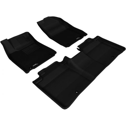  3D MAXpider Complete Set Custom Fit All-Weather Floor Mat for Select Lexus ES/ ES Hybrid Models - Kagu Rubber (Black)