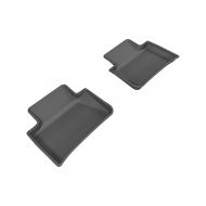 3D MAXpider Custom Fit Complete Floor Mat Set for Select Porsche Macan Models - Kagu Rubber (Gray)