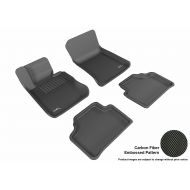 3D MAXpider Complete Set Custom Fit All-Weather Floor Mat for Select BMW X1 (E84) xDrive Models - Kagu Rubber (Black)