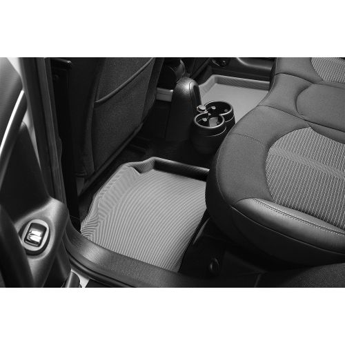  3D MAXpider Complete Set Custom Fit All-Weather Floor Mat for Select BMW X1 (E84) xDrive Models - Kagu Rubber (Black)