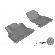 3D MAXpider Complete Set Custom Fit All-Weather Floor Mat for Select Fiat 500L Models - Kagu Rubber (Gray)