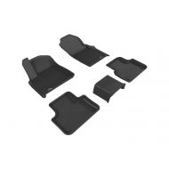 3D MAXpider Complete Set Custom Fit All-Weather Floor Mat for Select Audi Q7 Models - Kagu Rubber (Black)