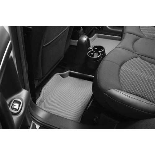  3D MAXpider Second Row Custom Fit All-Weather Floor Mat for Select Audi Q7 Models - Kagu Rubber (Gray)