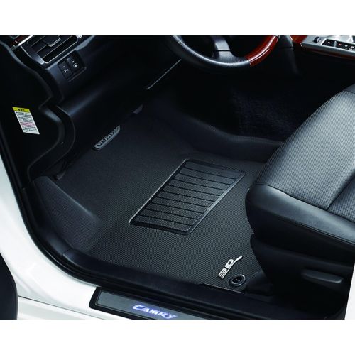  3D MAXpider Front Row Custom Fit All-Weather Floor Mat for Select Ford Escape/Mazda Tribute Models - Kagu Rubber (Black)