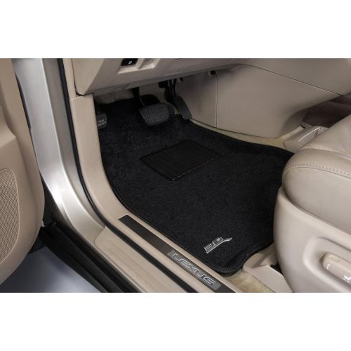  3D MAXpider Front Row Custom Fit All-Weather Floor Mat for Select Buick Enclave /Chevrolet Traverse /GMC Acadia Models - Classic Carpet (Tan)