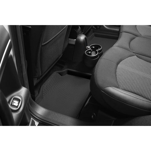  3D MAXpider Complete Set Custom Fit All-Weather Floor Mat for Select BMW 3 Series Convertible (E93) Models - Kagu Rubber (Black)