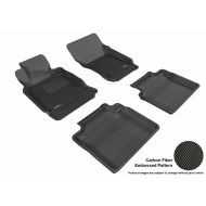 3D MAXpider Complete Set Custom Fit All-Weather Floor Mat for Select Infiniti M37 Models - Kagu Rubber (Black)