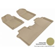 3D MAXpider Complete Set Custom Fit All-Weather Floor Mat for Select Toyota Avalon Models - Kagu Rubber (Tan)