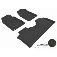 3D MAXpider Complete Set Custom Fit All-Weather Floor Mat for Select Toyota Avalon Models - Kagu Rubber (Black)