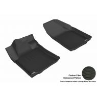 3D MAXpider Front Row Custom Fit All-Weather Floor Mat for Select Nissan Maxima Models - Kagu Rubber (Black)