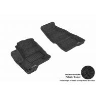 3D MAXpider Front Row Custom Fit Floor Mat for Select Ford Flex Models - Classic Carpet (Black)