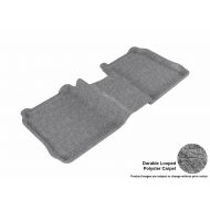 3D MAXpider Second Row Custom Fit Floor Mat for Select Ford Flex Models - Classic Carpet (Gray)