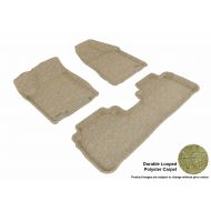 3D MAXpider Complete Set Custom Fit Floor Mat for Select Nissan Murano Models - Classic Carpet (Tan)