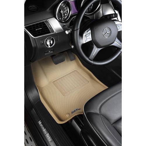  3D MAXpider L1HD03501502 Front Row Custom Fit All-Weather Kagu Series Floor Mats in Tan for Select Honda CRZ Models