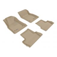 3D MAXpider Complete Set Custom Fit All-Weather Floor Mat for Select Buick Verano Models - Kagu Rubber (Tan)