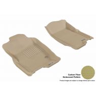 3D MAXpider Front Row Custom Fit All-Weather Floor Mat for Select Ford Explorer Models - Kagu Rubber (Tan)