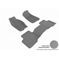 3D MAXpider Complete Set Custom Fit All-Weather Floor Mat for Select Jeep Grand Cherokee Models - Kagu Rubber (Gray)