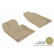 3D MAXpider Front Row Custom Fit All-Weather Floor Mat for Select Hyundai Sonata/Kia Optima Models - Kagu Rubber (Tan)