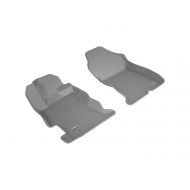3D MAXpider Front Row Custom Fit All-Weather Floor Mat for Select Subaru Impreza/ Crosstrek Models - Kagu Rubber (Gray)