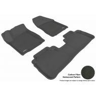 3D MAXpider Complete Set Custom Fit All-Weather Floor Mat for Select Nissan Murano Models - Kagu Rubber (Black)