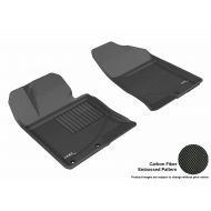3D MAXpider Front Row Custom Fit All-Weather Floor Mat for Select Kia Optima Models - Kagu Rubber (Black)