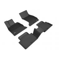 3D MAXpider Complete Set Custom Fit All-Weather Floor Mat for Select Kia Stinger Models - Kagu Rubber (Black)