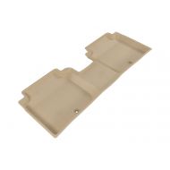 3D MAXpider Second Row Custom Fit Floor Mat for Select Hyundai Elantra Models - Kagu Rubber (Tan)