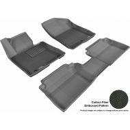 3D MAXpider Complete Set Custom Fit All-Weather Floor Mat for Select Hyundai Elantra GT Models - Kagu Rubber (Black)